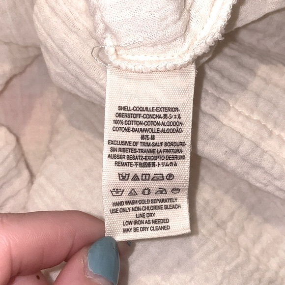 Free People Ivory White 100% Cotton Tunic Top, Size Medium - Picture 9 of 9